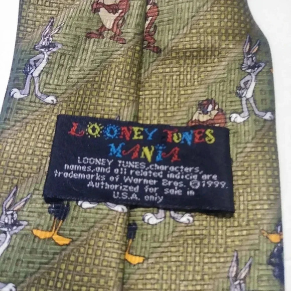 LOONEY TUNES MANIA Tie Men's Neck Tie Green - Picture 3 of 4